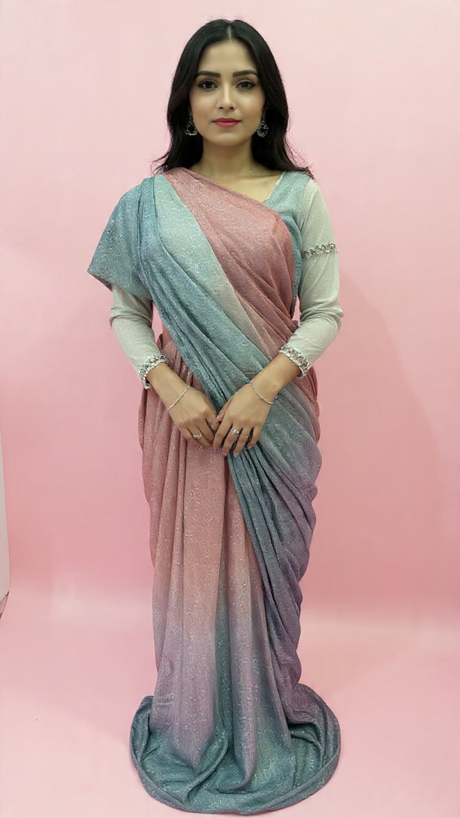 Saree Moonlight Unstitched Multi Color